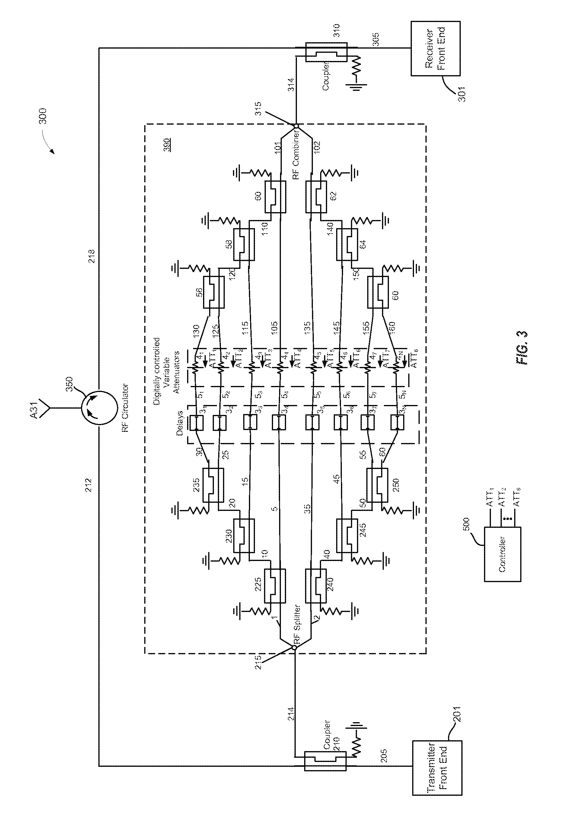 Tuning algorithm for multi-tap signal cancellation circuit