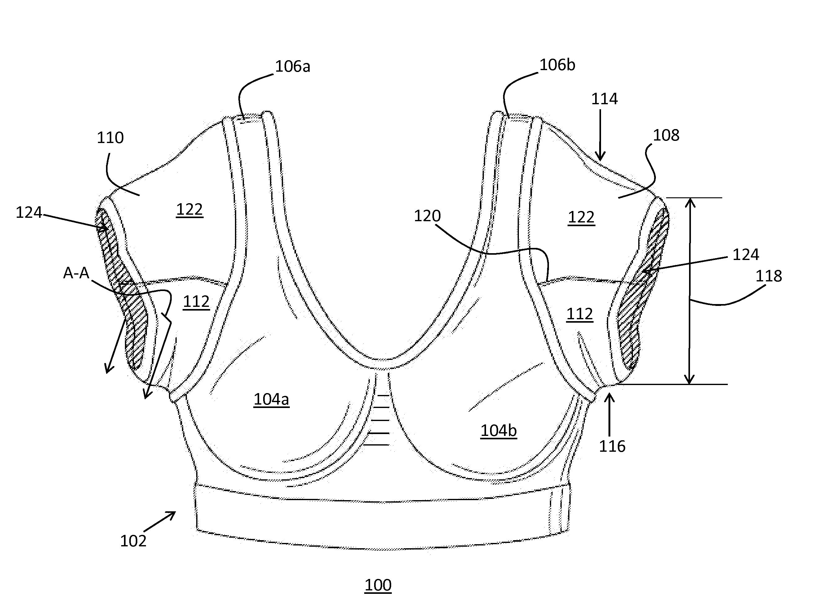 Perspiration concealing brassiere