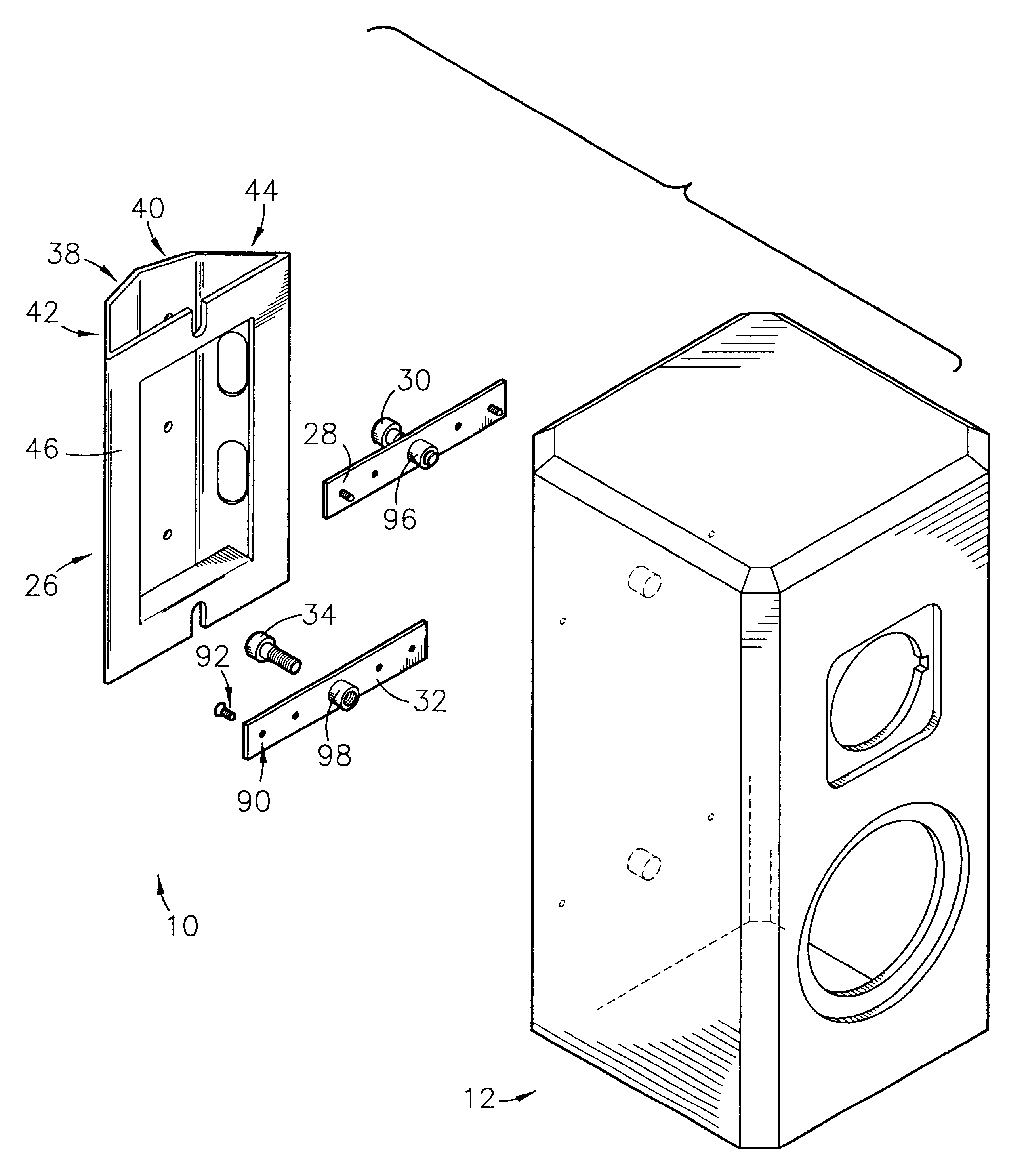 Speaker mounting device