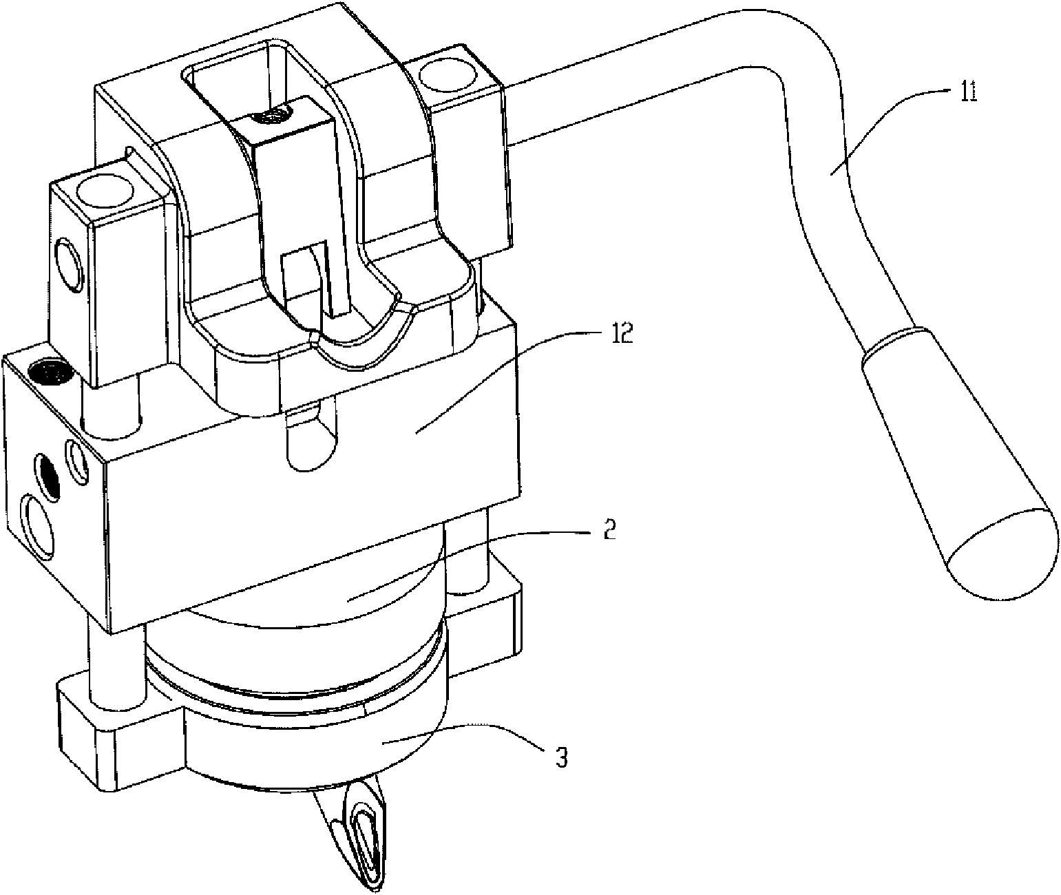 Extraction device of pressure-type coffee machine