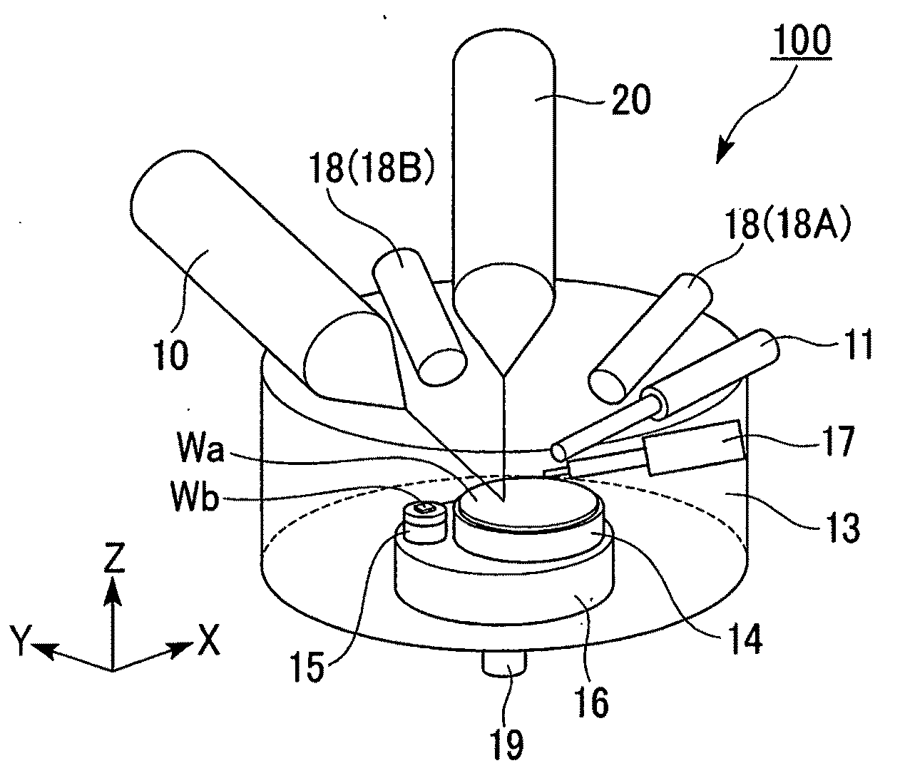 Composite focused ion beam device, and processing observation method and processing method using the same