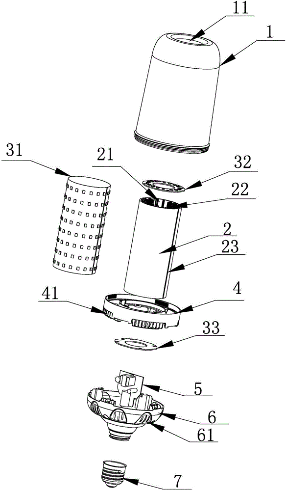 Integrally luminous LED lamp