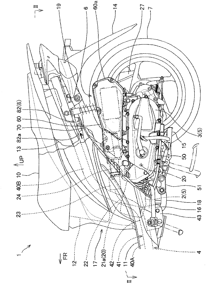 Exhaust purifying apparatus of saddle-ride type vehicle