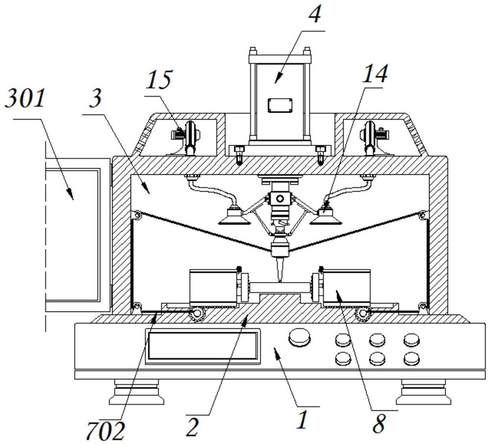 High-safety pressure-relief explosion-proof type puncture detection device for production, research and development of pouch lithium battery cell