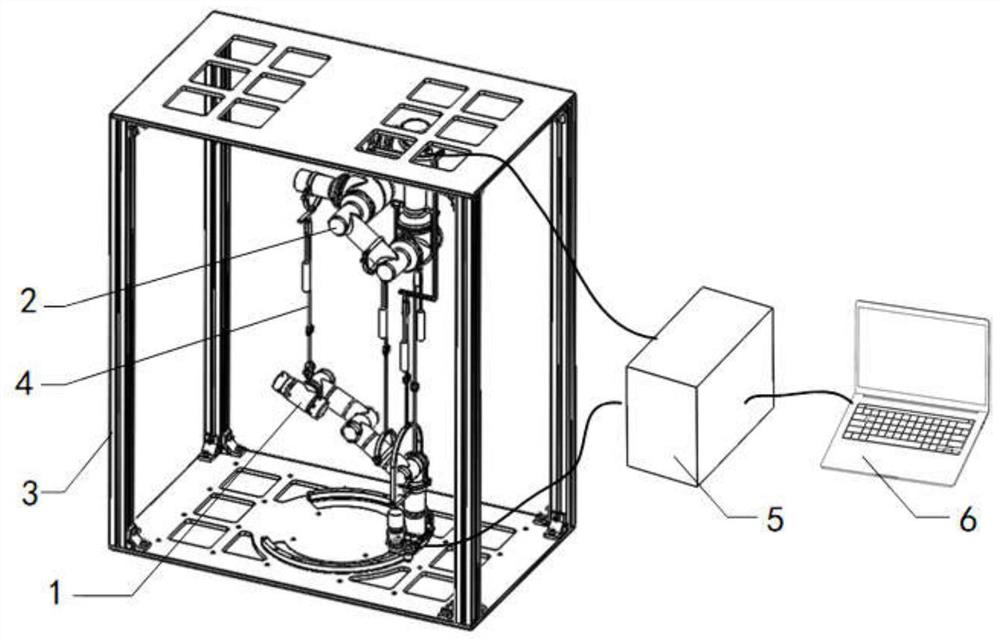 Three-dimensional motion gravity compensation system for space manipulator