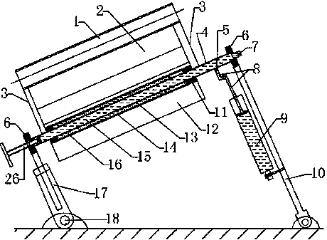 Solar semi-shielding type thermal drive automatic tracking device