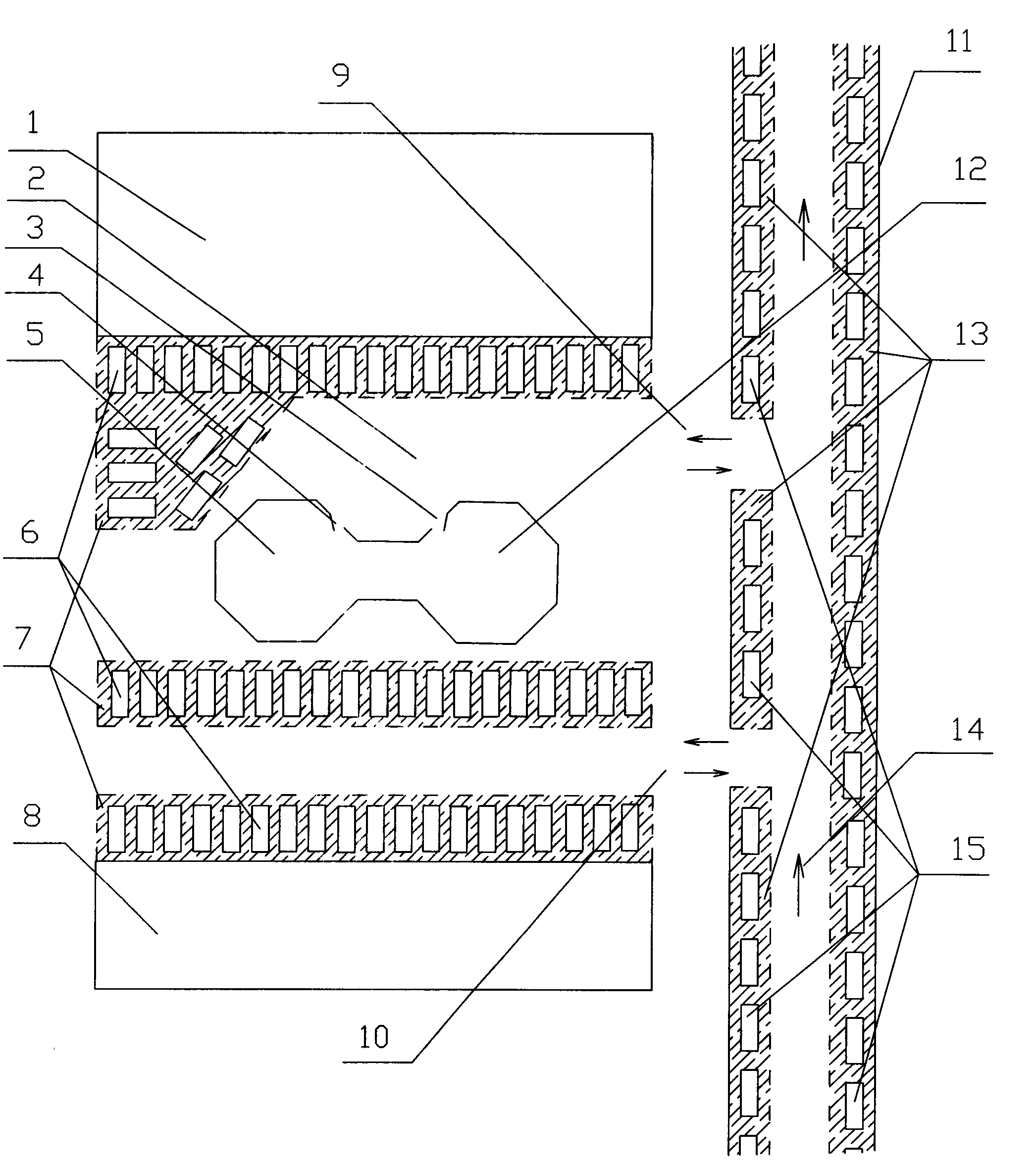 Multilayer stereoscopic parking device without energy consumption