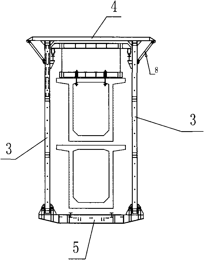 Large-span section assembling bridge manufacturing machine and assembling construction process thereof