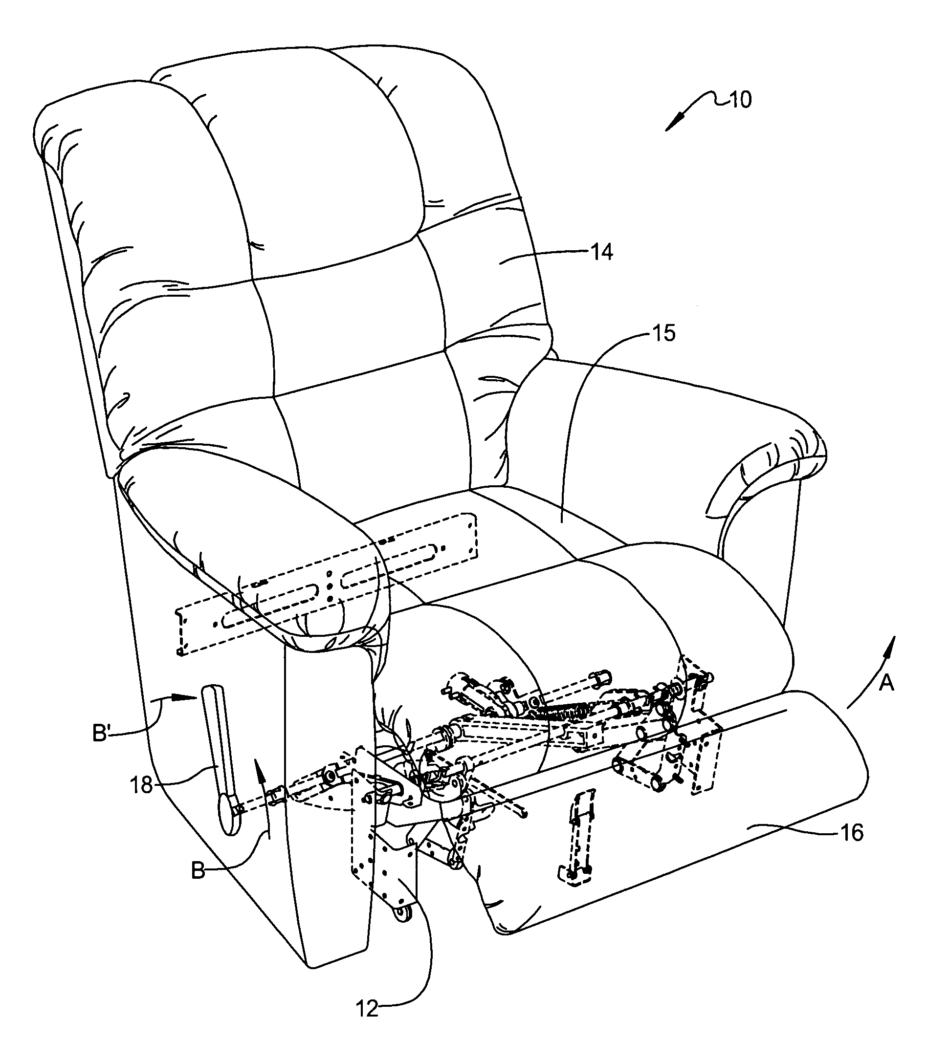 Multiple position leg rest mechanism