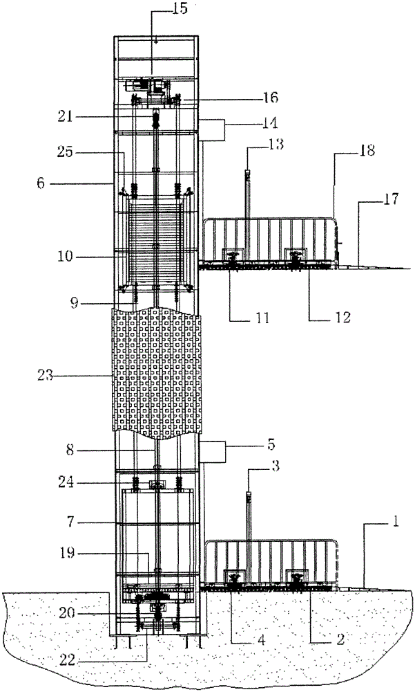 An automatic vertical conveying method