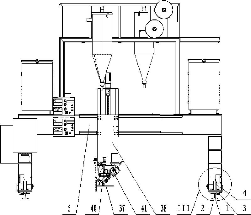 Profiling device and numerical-control gate-type stringer welding machine using same