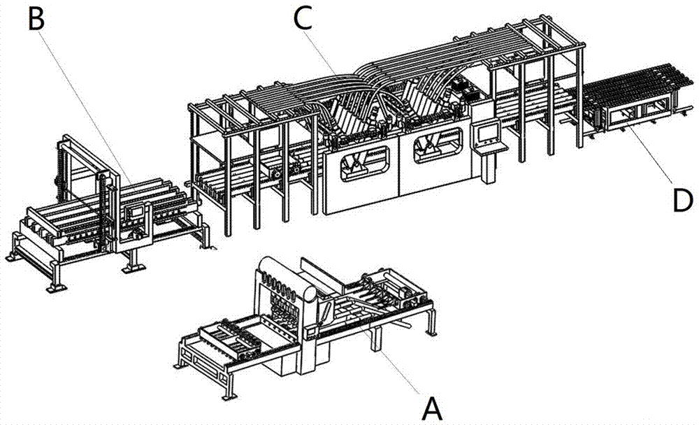 Net rack production line for producing heat insulation board wall