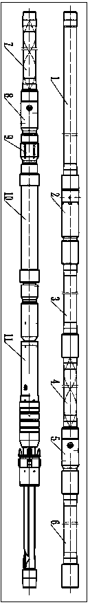 Archimedes double-helix split-type double-cluster hydraulic jet fracturing integrated string