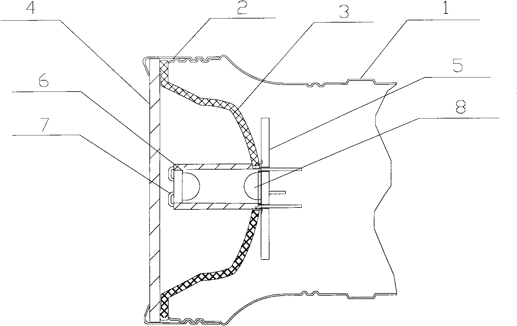 LED optical-concentrated device in direct impact mode