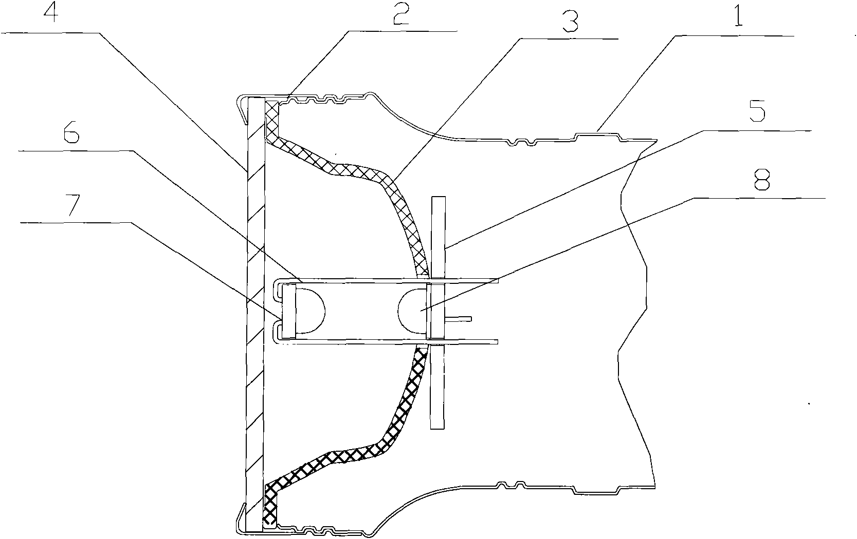 LED optical-concentrated device in direct impact mode