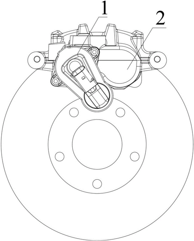 Electronic parking braking system with double-piston callipers