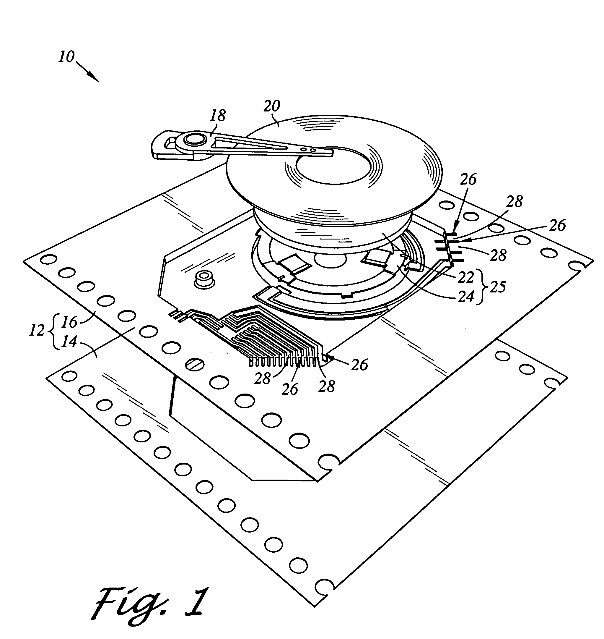 Method of manufacturing a disk drive with a lead frame engaged within a host electronic unit socket