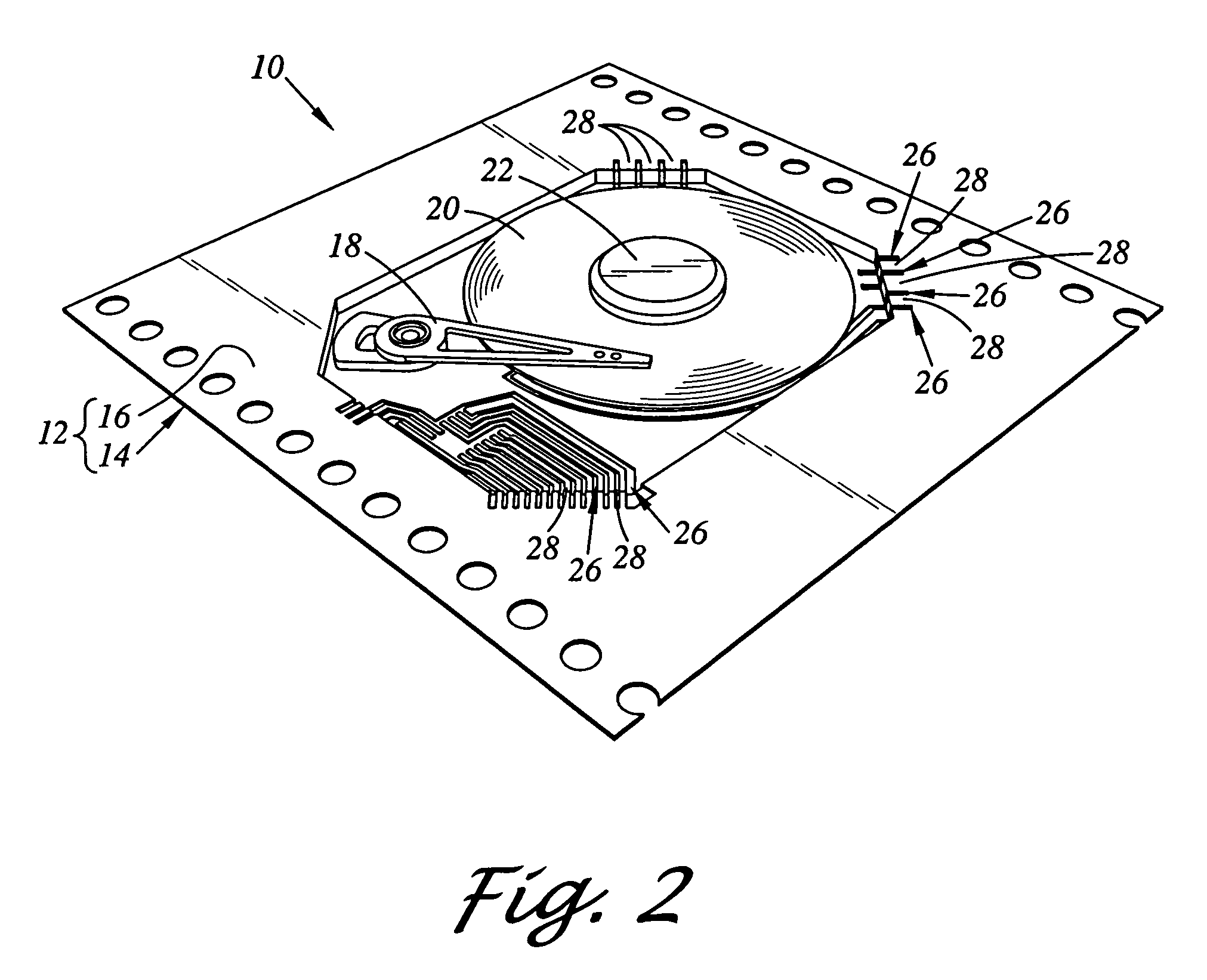 Method of manufacturing a disk drive with a lead frame engaged within a host electronic unit socket