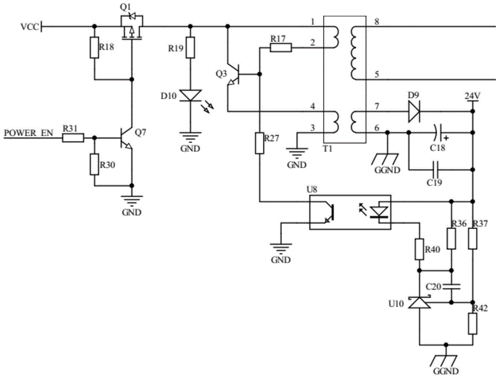 A high-voltage excitation delay detonation control circuit