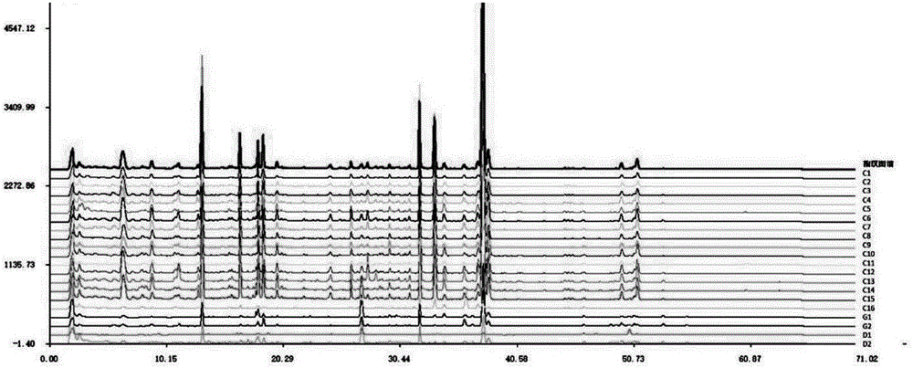 Method for establishing and applying full-time multi-wavelength overlay fingerprint spectrum of rhizoma chuanxiong decoction pieces