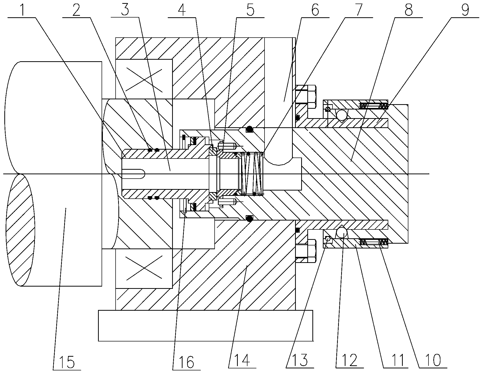 Quick change type cooling water joint for continuous caster sector driving roller