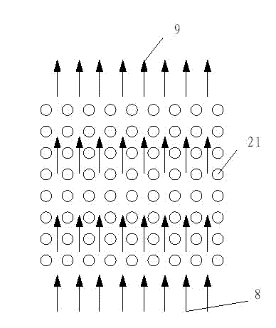 Integral upward flow water treatment device