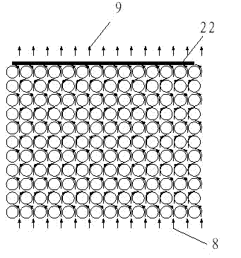 Integral upward flow water treatment device