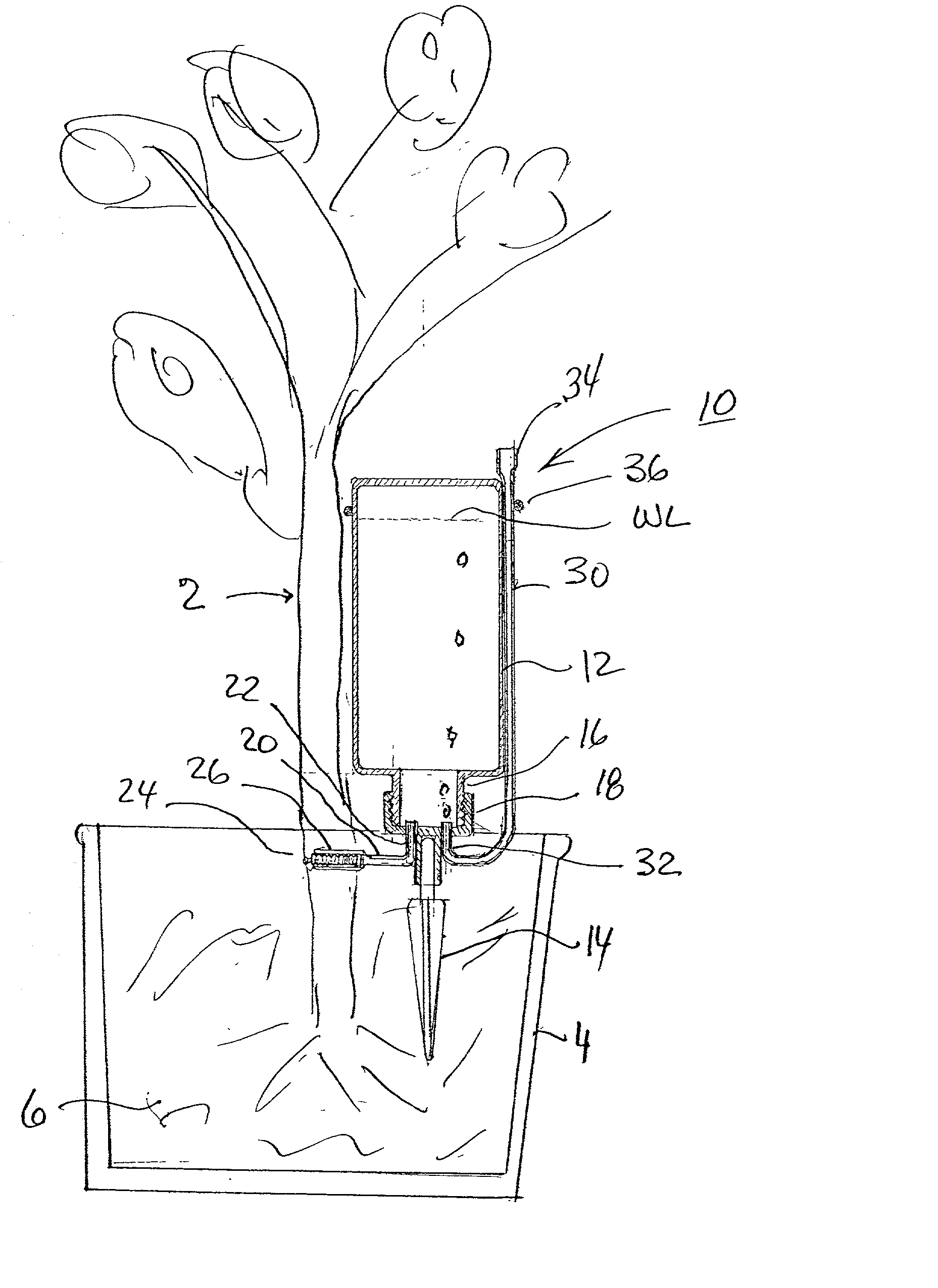 Liquid dispensing devices particularly useful for irrigating plants