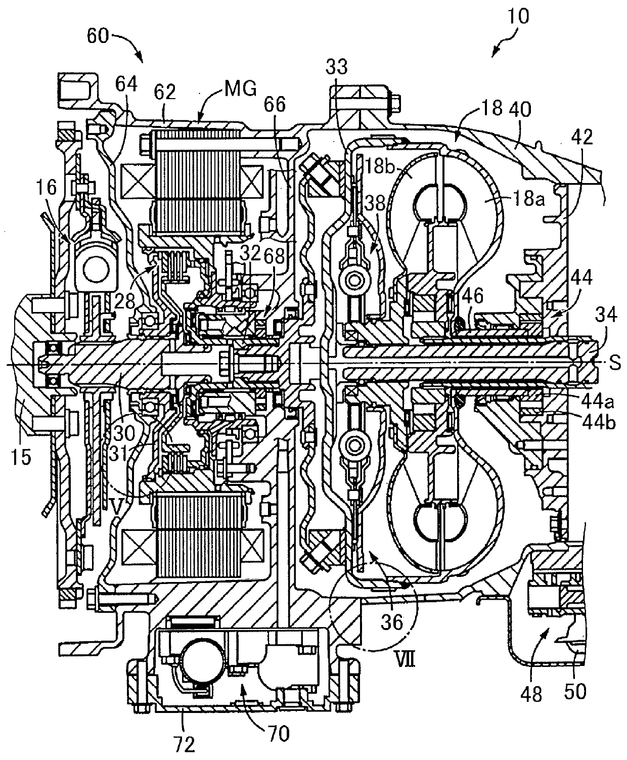 Power transmission system for hybrid vehicle