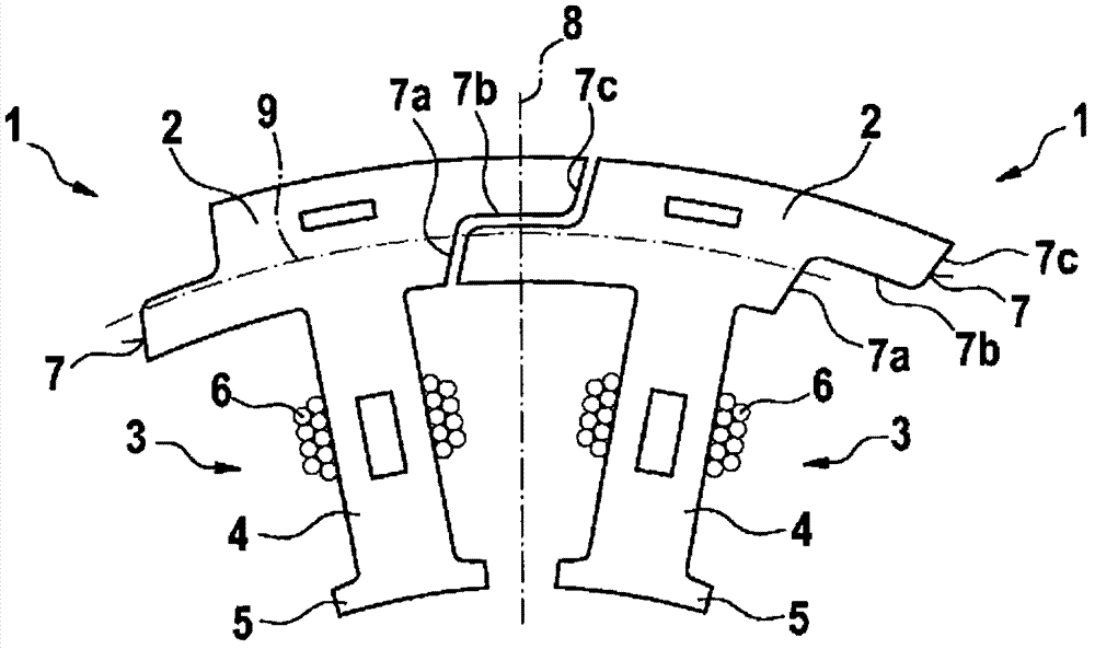 Stator in an electric motor