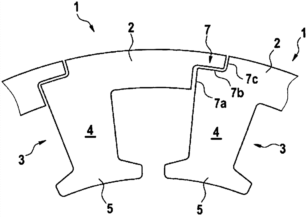 Stator in an electric motor