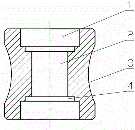 High-speed steel-based WC45 steel bonded hard alloy guide roller and manufacturing method thereof