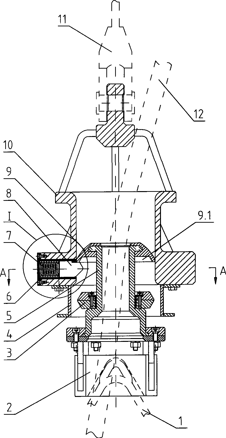 Mechanical automatic butt-joint releasing device