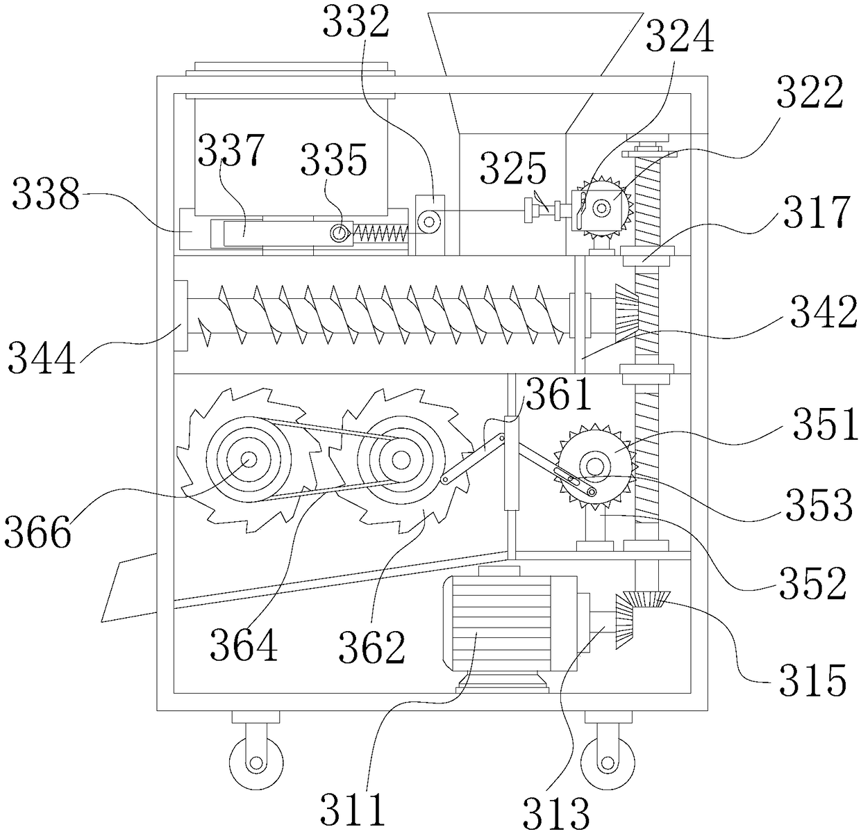 Humidifying device of aquatic feed producer