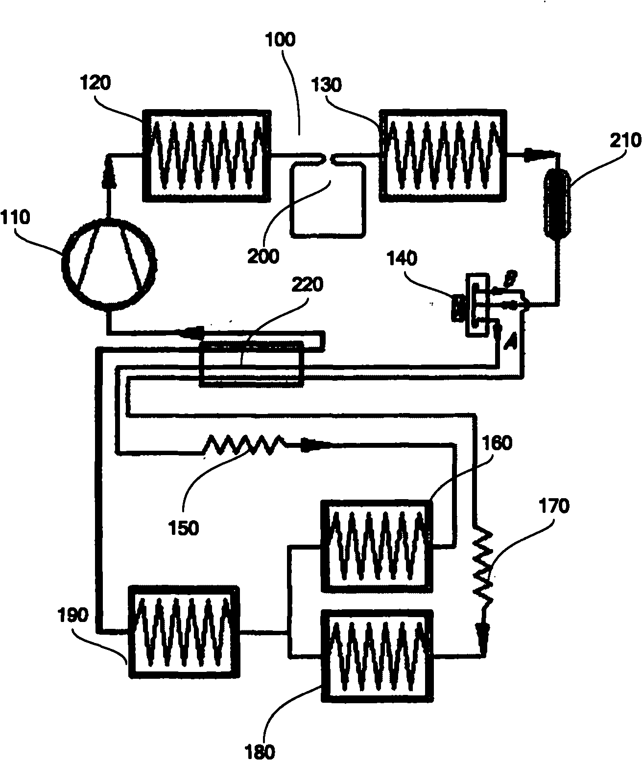 Refrigerating system, refrigerator with same and control method thereof