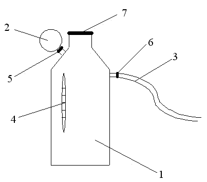 Sterile water sample collecting bottle for detection