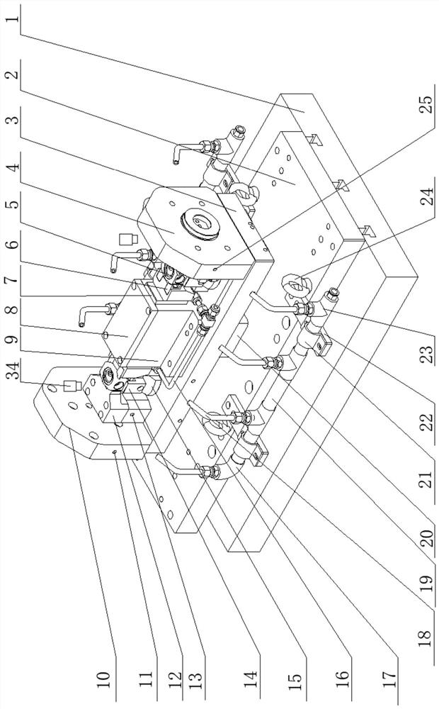 Hydraulic clamp for cutting machining of pump head of high-pressure fuel pump