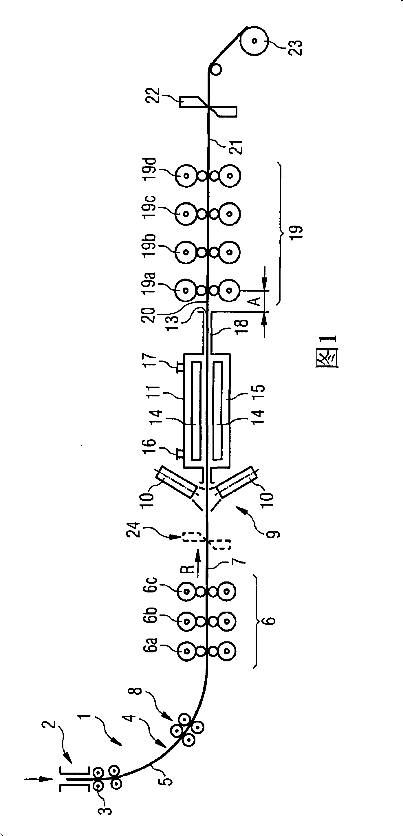 Method for producing a hot-rolled steel strip and combined casting and rolling installation for carrying out the method