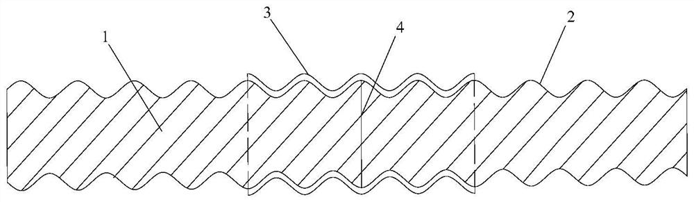 Hot melting plastic type connecting structure of threaded steel pipe and machining method of hot melting plastic type connecting structure