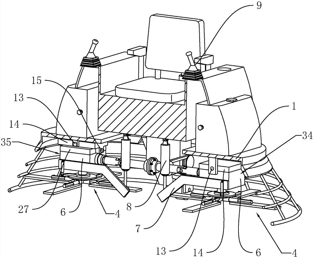 Troweling machine