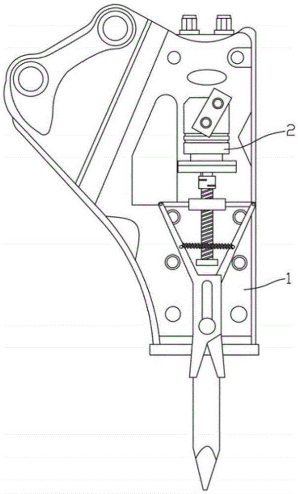 Breaking hammer with shearing device