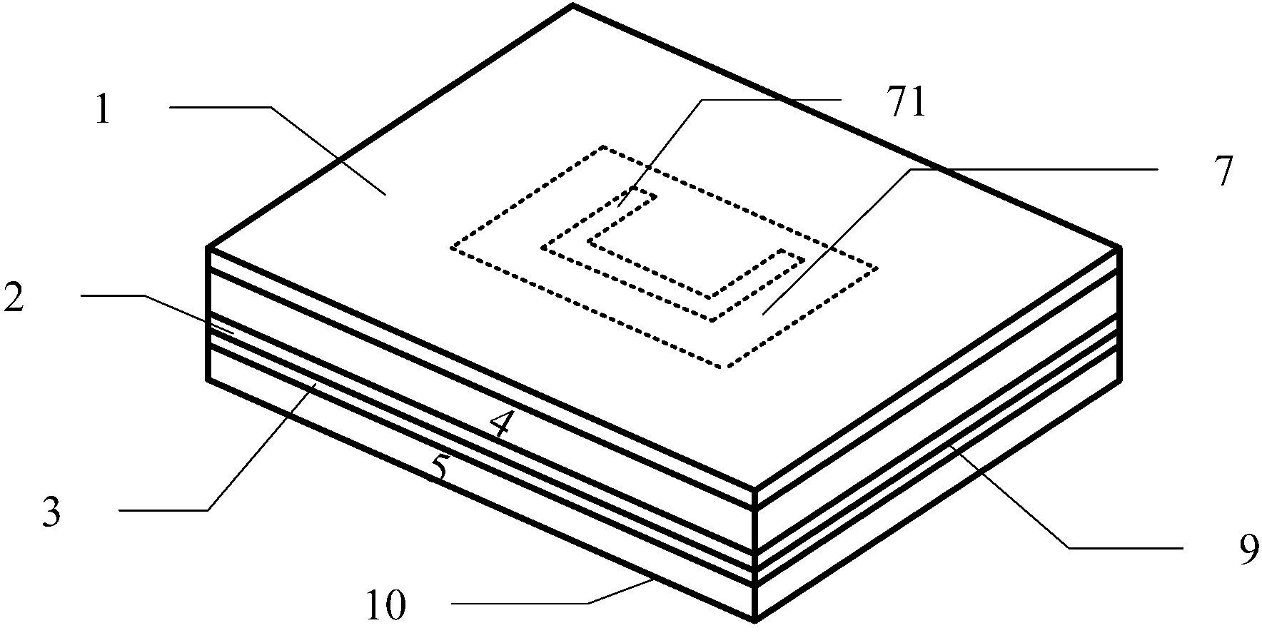 Multilayer broadband microstrip antenna