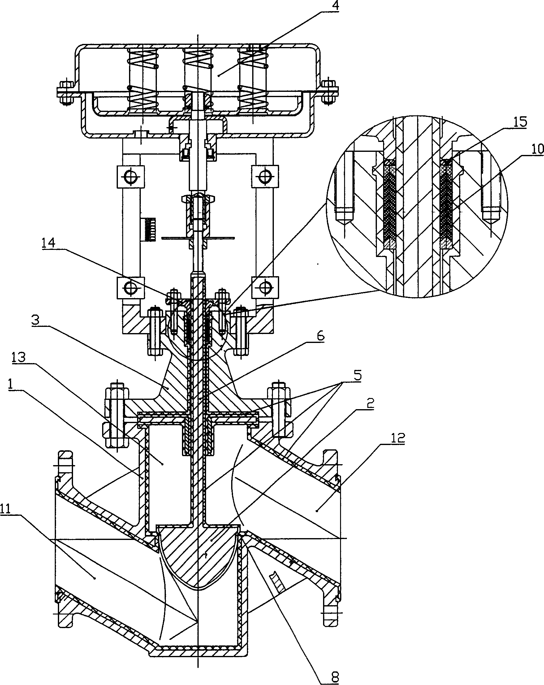 High efficiency smart fluorine-lined control valve