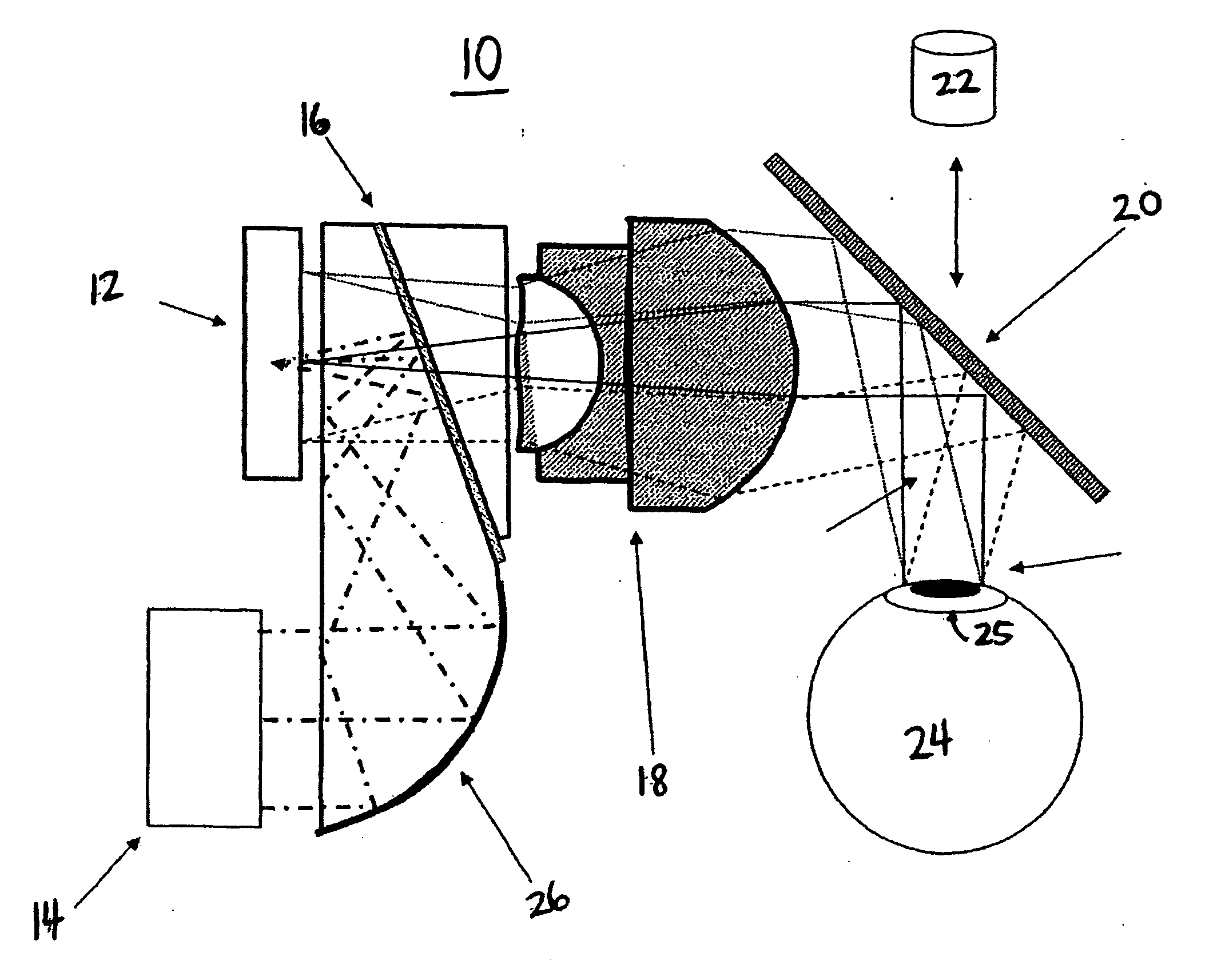 Method of combining images in a wearable display system