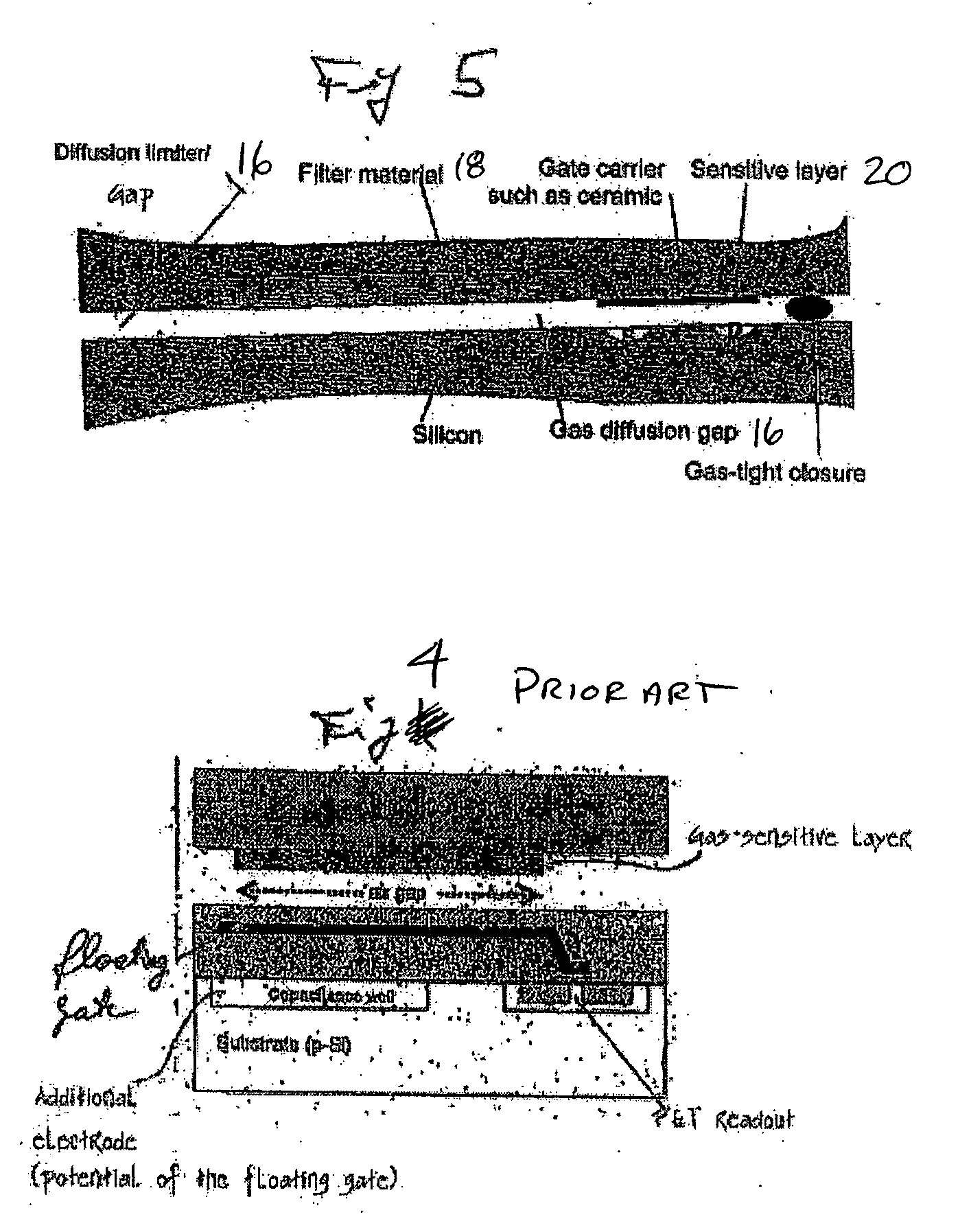 Apparatus and Method for increasing the selectivity of fet-based gas sensors