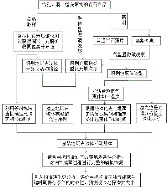 Comprehensive analysis method for paleo-fluid geochemistry