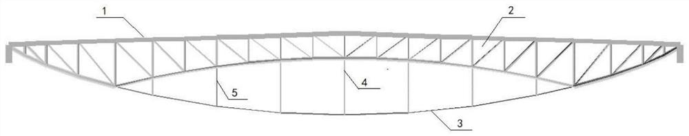 Super-large-span heavy-load prestressed space truss based on topological optimization principle