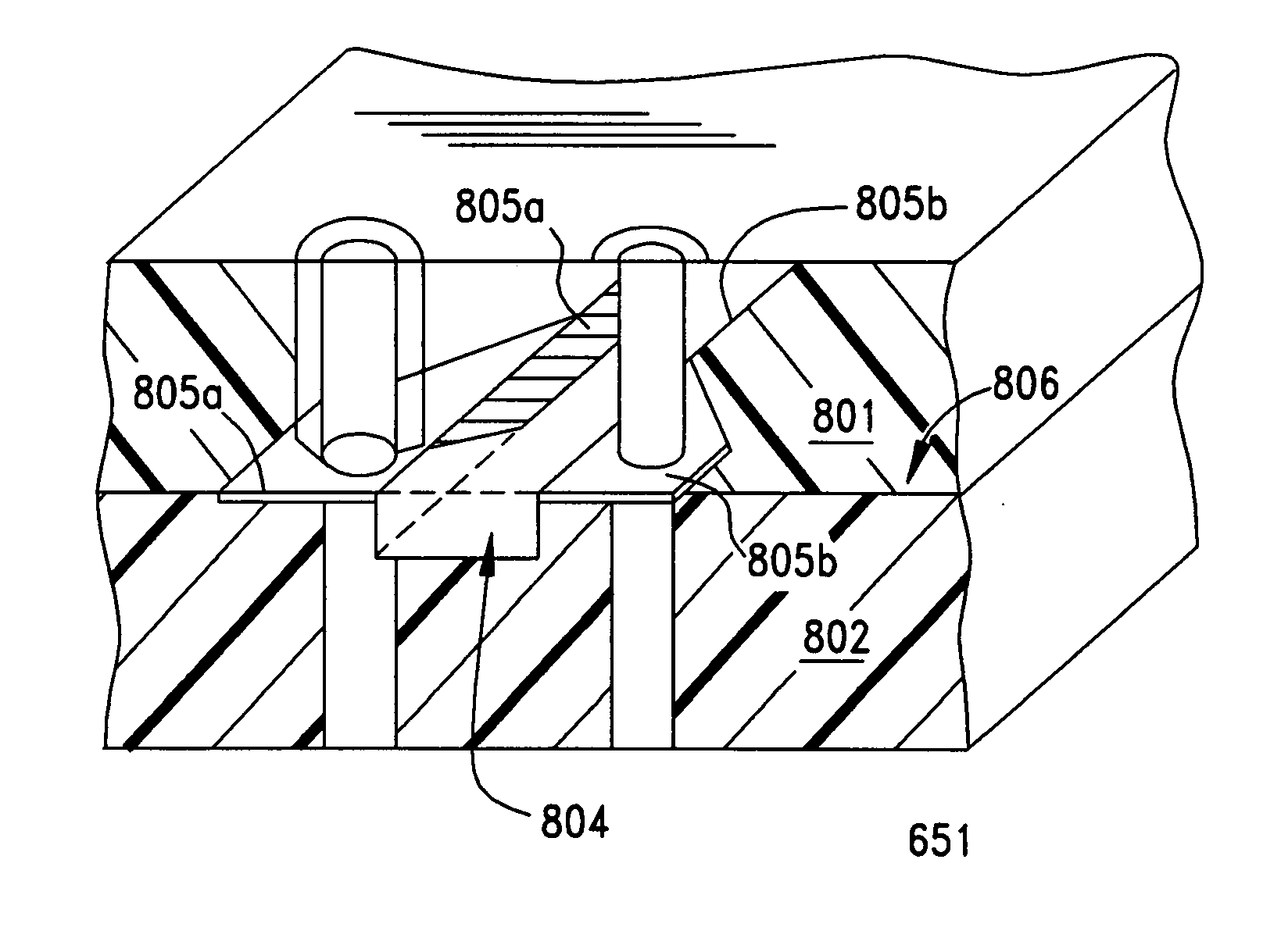 Transmission line with a transforming impedance and solder lands