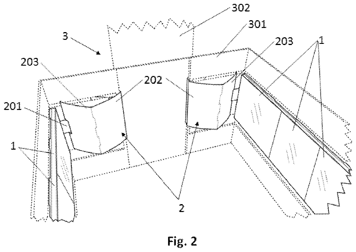 Set of panels and channels for protecting livestock during transportation