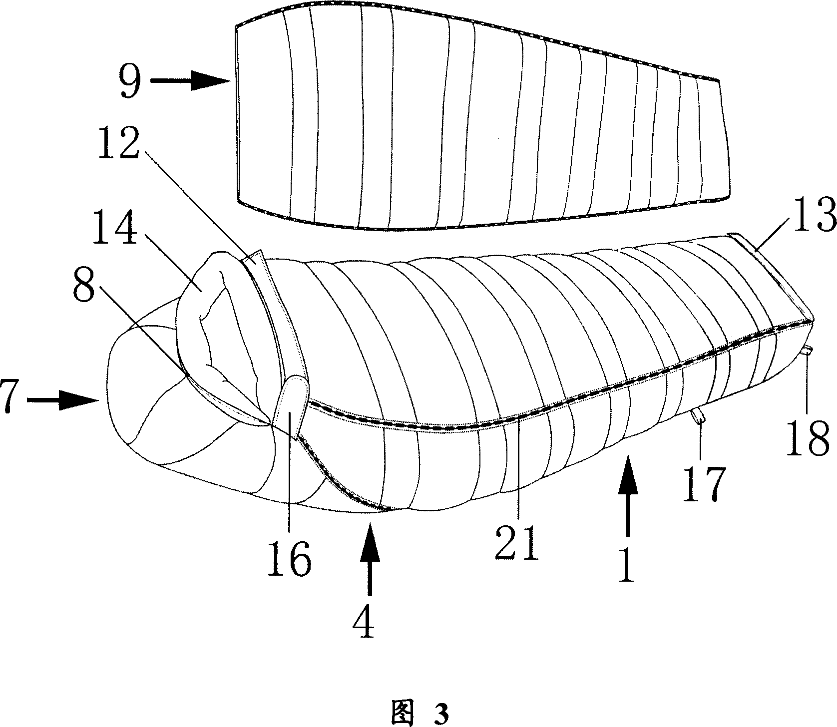 Compound sleeping bag and making method thereof